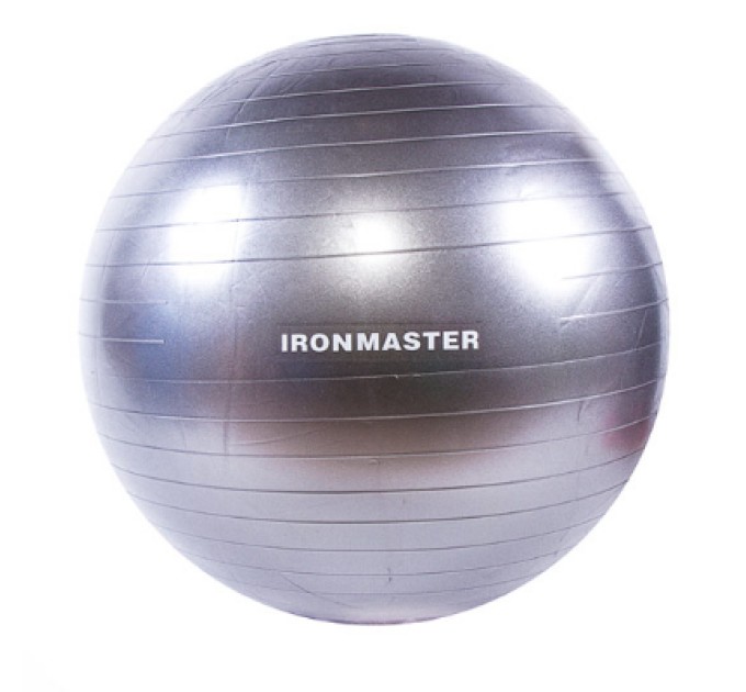 Мяч для фитнеса (фитбол) гладкий глянец Ironmaster 65см с насосом (IR97403)