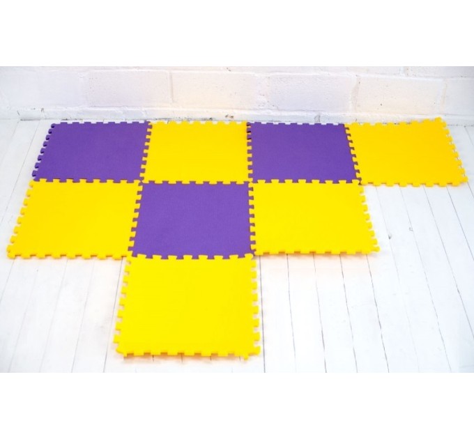 Детский игровой коврик-пазл (мат татами, ласточкин хвост) 50cм х 50cм толщина 10мм OSPORT Lite (FI-0092)