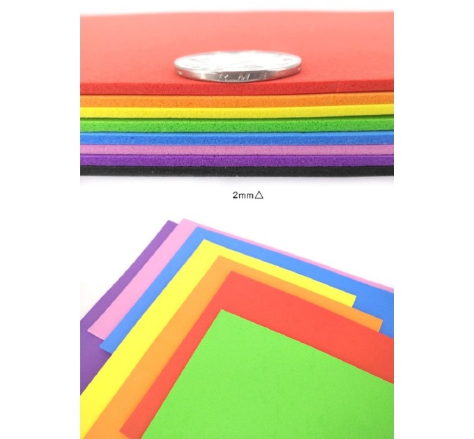 Фоамиран-материал для цветов и декора цветной Изолон (Izolon) EVA/Эва лист 1500 x 1000 x 2мм (eva-0001)