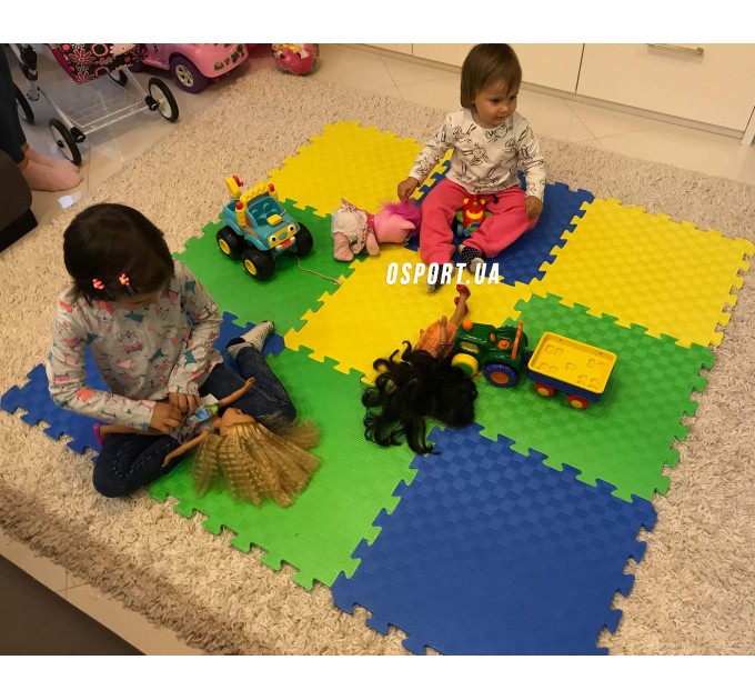 Дитячий ігровий килимок-пазл (мат татамі, ластівчин хвіст) OBABY 50см х 50см товщина 10мм (FI-0133)