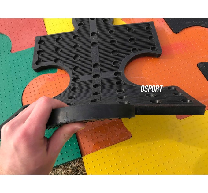 Гумове підлогове модульне покриття для спортзалу (мати в тренажерний зал) OSPORT (FI-0136)