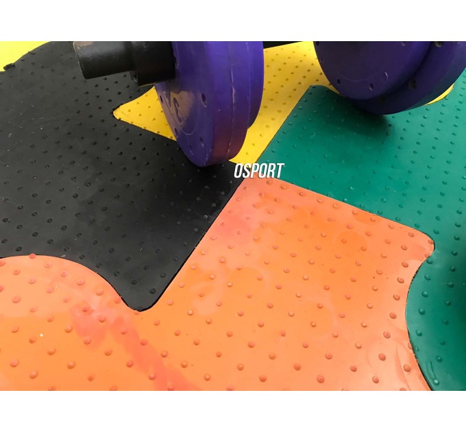 Гумове підлогове модульне покриття для спортзалу (мати в тренажерний зал) OSPORT (FI-0136)