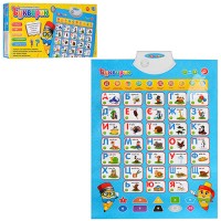 Плакат дитячий з алфавітом, цифрами, квітами та скоромовками Limo Toy (7002 UA)