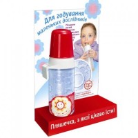 Пляшечка дитяча для годування новонароджених немовлят без ручок з латексною соскою НЯМА 250 мл Мірта (6613)