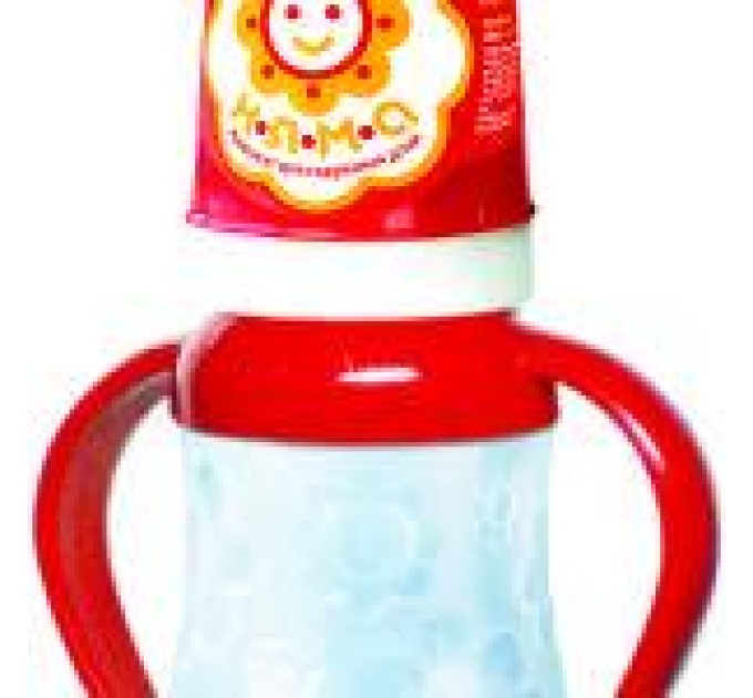 Пляшечка для годування новонароджених немовлят з ручками та силіконовою соскою НЯМА 125 мл Мірта (8448)