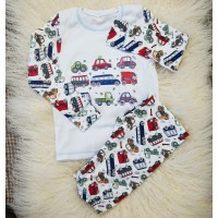 Детская пижама (кофта и штаны) из интерлока для мальчиков OBABY (395-110) Детская пижама (кофта и штаны) из интерлока для мальчиков OBABY (395-110)