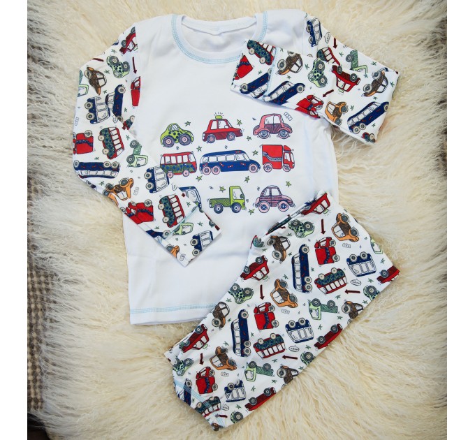 Дитяча піжама (кофта та штани) з інтерлоку для хлопчиків OBABY (395-110)