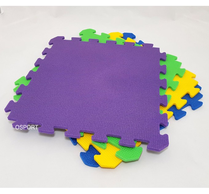 Детский игровой коврик-пазл (мат татами, ласточкин хвост) 50cм х 50cм толщина 10мм OSPORT Lite (FI-0092)