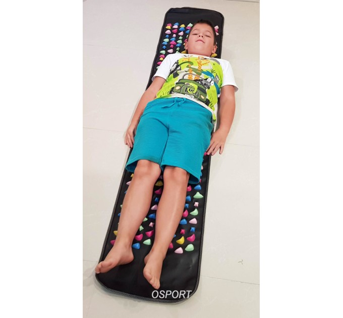 Массажный ортопедический коврик дорожка для ног детей с камнями 177см OSPORT (MS 2886)
