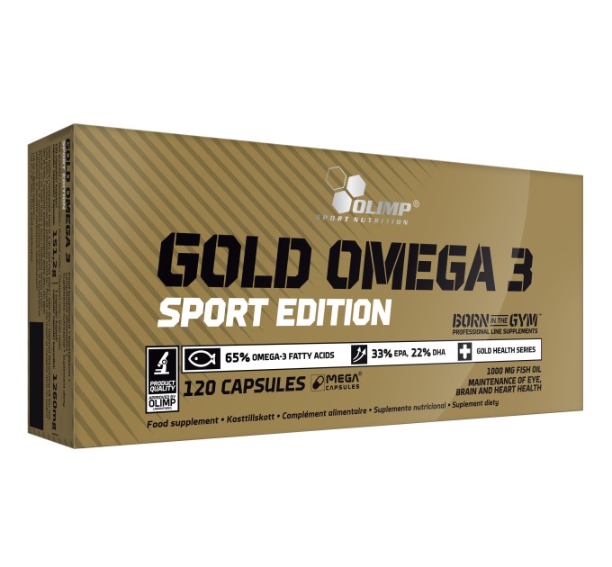 Риб'ячий жир Омега в капсулах (харчова добавка) Gold Omega 3 Sport Edition 120 капсул Olimp Nutrition (01613-01)