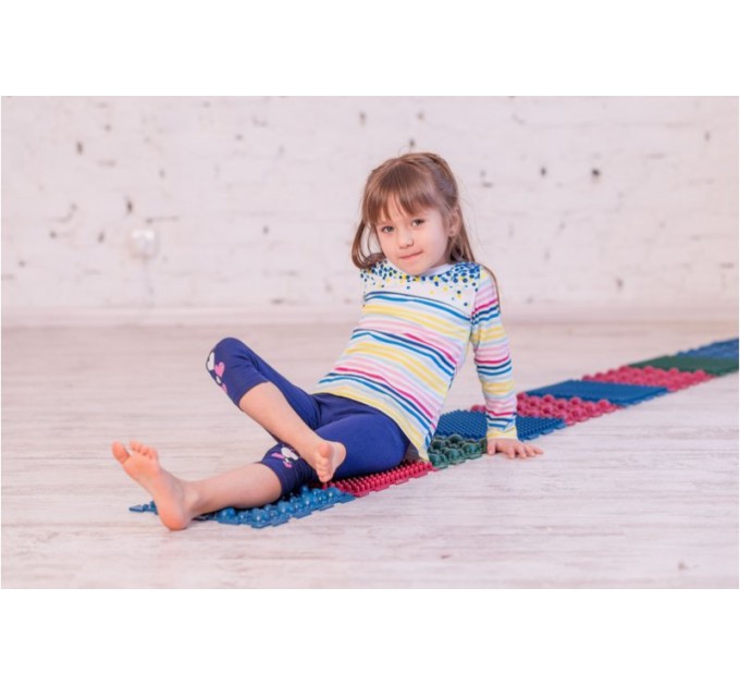 Дитячий масажний килимок пазл для стоп (ортопедичний, гумовий) Onhillsport 6 шт (MS-1209-2)