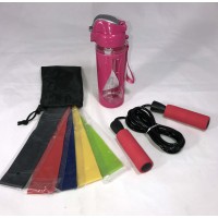 Набір для фітнесу та спорту (пляшка, гумка та скакалка) OSPORT (N-0001)