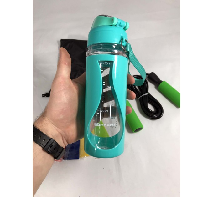 Набір для фітнесу та спорту (пляшка, гумка та скакалка) OSPORT (N-0001)