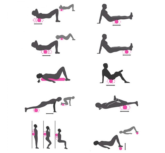Валик (ролик, роллер) массажный для йоги, фитнеса (спины и ног) OSPORT (MS 2346)