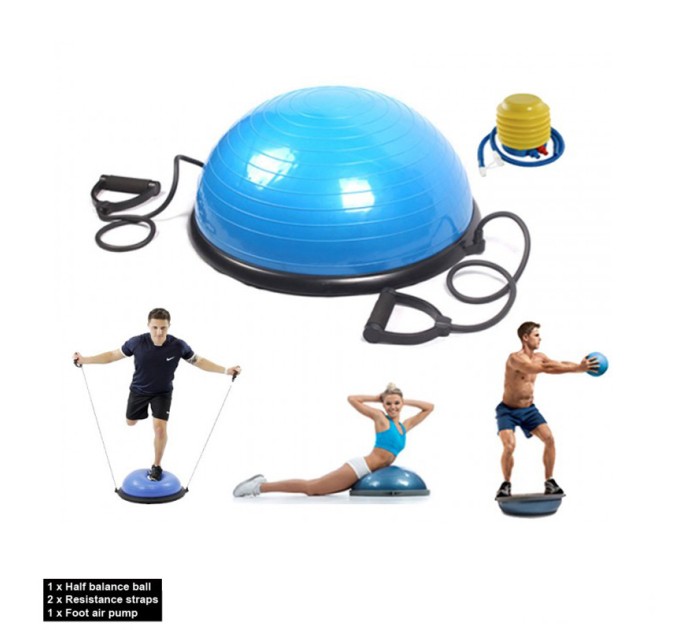 Балансировочная подушка полусфера (платформа) для фитнеса (гимнастики) OSPORT BOSU 46см (MS 2607-1)