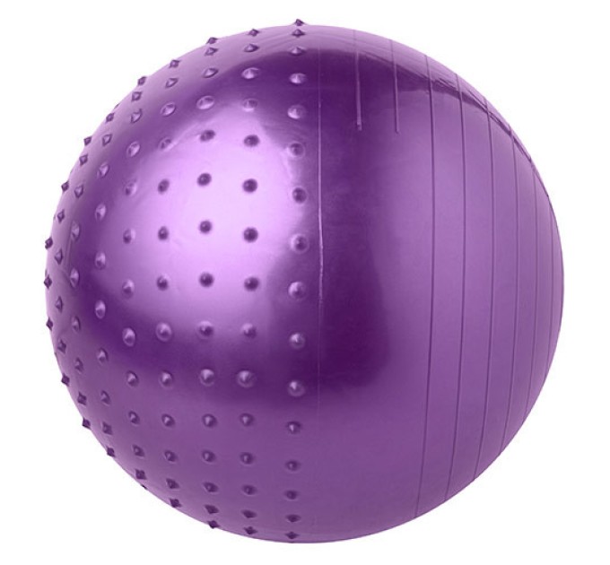 Мяч (фитбол) для фитнеса полумассажный 2 в 1 OSPORT глянец 65см (25415-27)