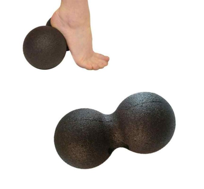 Блок для йоги (йога блок-кирпич) + массажный мячик для самомассажа МФР миофасциального релиза OSPORT (MS 2231)