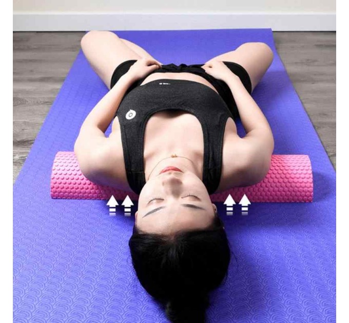 Валик, ролик массажный для спины и йоги полукруглый OSPORT (MS 2472)