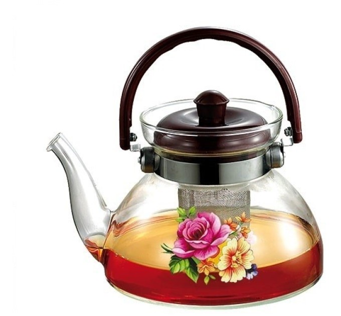 Чайник (заварник) для чаю скляний 600мл Stenson (MS-0131)