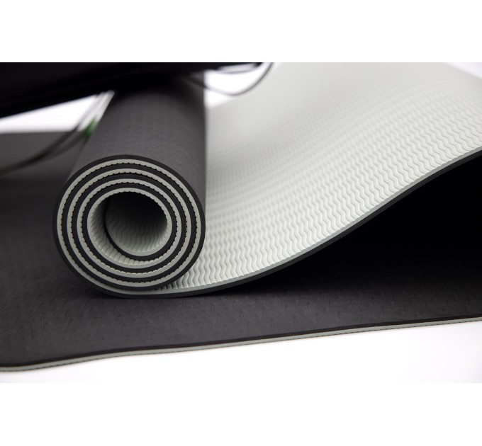 Коврик для йоги и фитнеса + чехол (мат, каремат спортивный) OSPORT Yoga ECO Pro 6мм (n-0007)