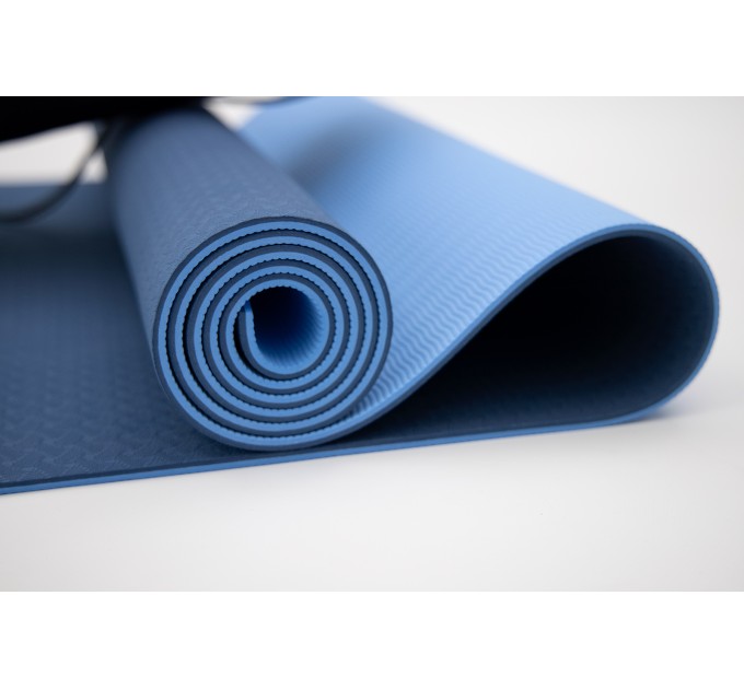 Коврик для йоги и фитнеса + чехол (мат, каремат спортивный) OSPORT Yoga ECO Pro 6мм (n-0007)