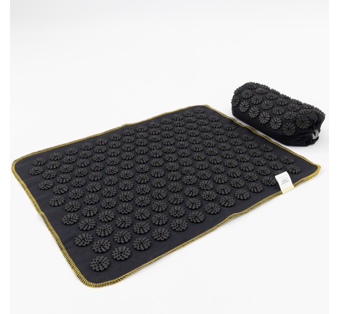 Масажний килимок Аплікатор Кузнєцова + валик масажер для спини/шиї/ніг/стоп OSPORT Lite ECO 50 (apl-026)