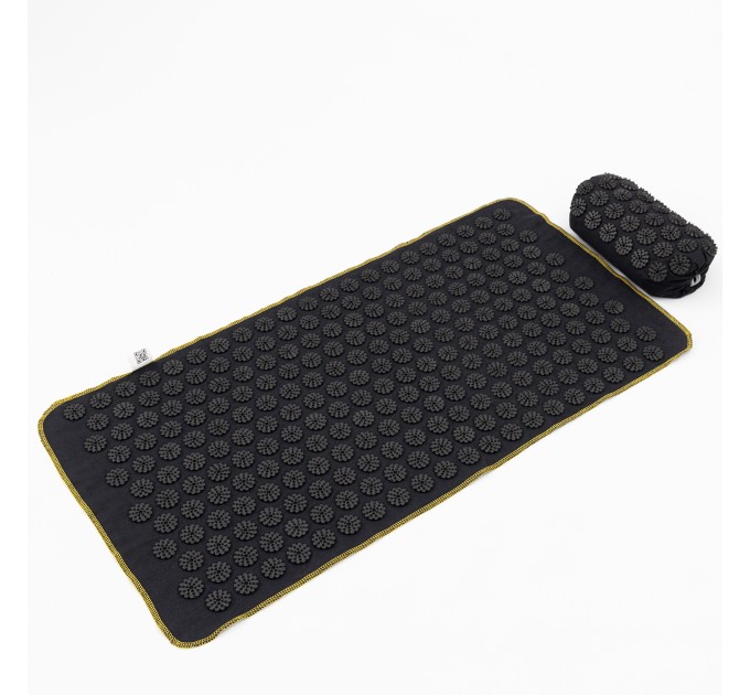 Масажний килимок Аплікатор Кузнєцова + валик масажер для спини/шиї/ніг/стоп OSPORT Lite ECO 80 (apl-027)
