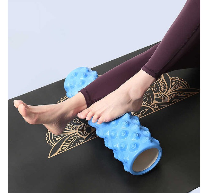 Масажний ролик, валик для масажу спини (йога рол масажер для спини, шиї, ніг) OSPORT 45*14см (MS 0857-5)