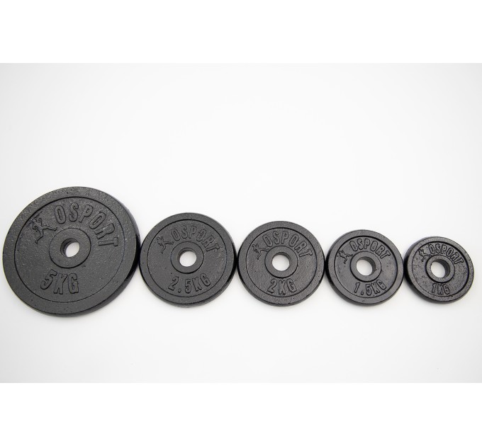 Металлический блин (диск чугунный) для гантели (штанги) под гриф 25мм OSPORT 2.5 кг (OF-0038)