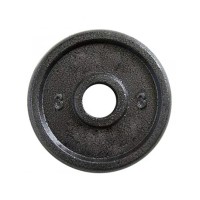 Металлический блин (диск чугунный) для гантели (штанги) под гриф 25мм OSPORT 3 кг (OF-0039)