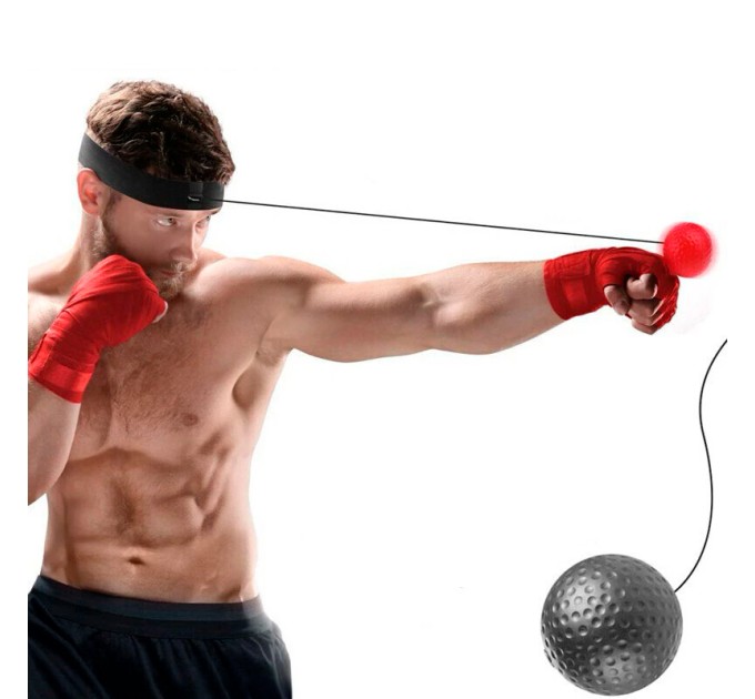 Тренажер fight ball (файт бол) м'ячик для боксу на резинці OSPORT Lite Plus (OF-0007)