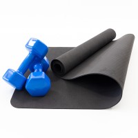 Набір для фітнесу 2в1 килимок для фітнесу та спорту (каремат) + гантелі 2шт по 6 кг OSPORT Set 21 (n-0052)