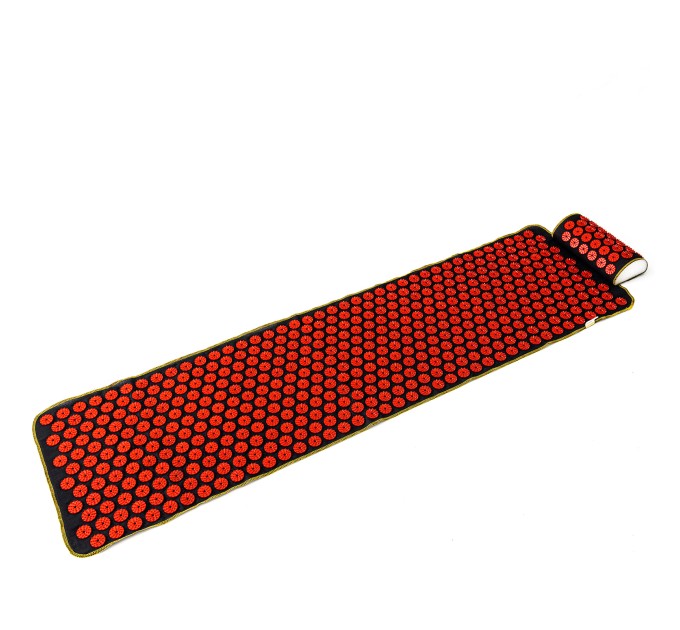 Масажний килимок Аплікатор Кузнєцова + валик масажер для спини/шиї/ніг/стоп/голови/тіла OSPORT (n-0009)