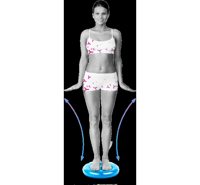 Балансировочная подушка (диск) массажная для йоги и фитнеса (массажер для ног/стоп/тела) OSPORT (MS 1651-4)