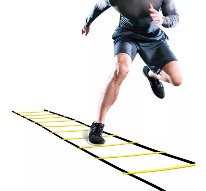 Координаційні сходи (швидкісна доріжка) для бігу та тренування 12 перекладин Profi (MS 3332-1)