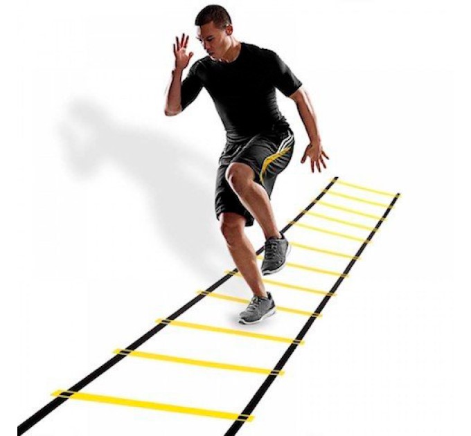 Координационная лестница (скоростная дорожка) для бега и тренировки 12 перекладин Profi (MS 3332-3)