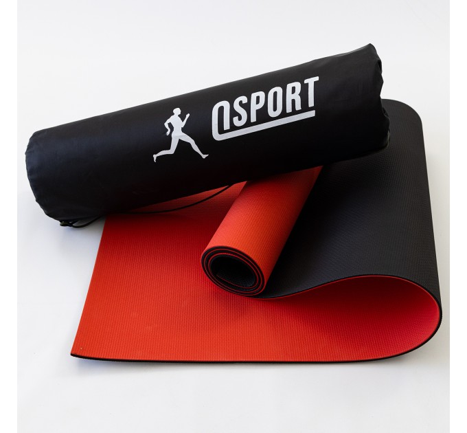 Коврик для йоги и фитнеса + чехол (мат, каремат спортивный) OSPORT ECO Friendly Pro 6мм (n-0015)