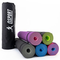 Килимок для йоги та фітнесу + чохол (мат, каремат спортивний) OSPORT Yoga ECO Pro 6мм (n-0007)
