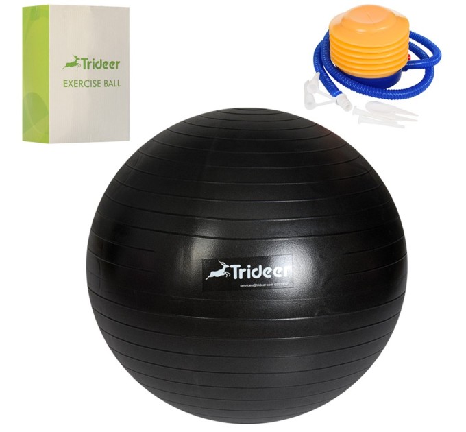 М'яч для фітнесу (фітбол) сатин із насосом Trideer 85см (MS 3218-2)
