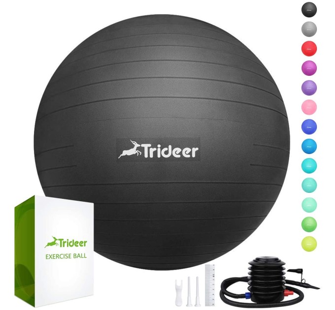 М'яч для фітнесу (фітбол) сатин із насосом Trideer 75 см (MS 3218-1)