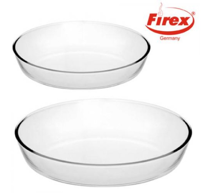Огнеупорная посуда (термостекло) набор кастрюль стеклянных для запекания 2шт Stenson Firex (236718)
