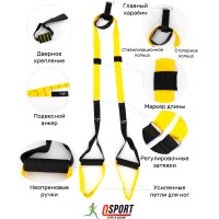 Тренировочные петли trx для кроссфита (трх тренажер для фитнеса и турника) OSPORT Lite (FI-0037)