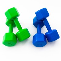 Гантелі для фітнесу пластикові цільні (нерозбірні) + килимок OSPORT Lite 2шт по 3.5 кг (OF-0118)