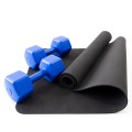 Набір для фітнесу 2в1 килимок для фітнесу та спорту (каремат) + гантелі 2шт по 4 кг OSPORT Set 8 (n-0039)