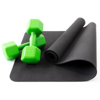 Набор для фитнеса 2в1 коврик для фитнеса и спорта (каремат) + гантели 2шт по 3 кг OSPORT Set 6 (n-0037)