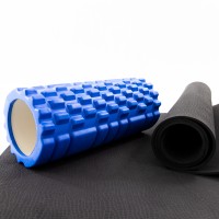 Набор для йоги 2в1 коврик для йоги + массажный ролик, валик для массажа спины мфр ролл OSPORT Set 27 (n-0058)