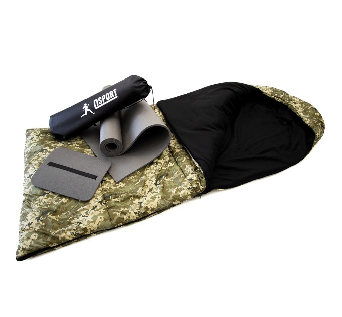 Коврик туристический + спальник + сидушка (каремат в палатку под спальный мешок) OSPORT Lite Зима+ (n-0027)