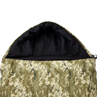 Спальний мішок (спальник) ковдра з капюшоном та флісом Осінь-Весна OSPORT Tourist Medium+ Камуфляж (ty-0033)