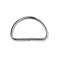 Полукольцо металлическое хромированное под ленту 40x24x3.3мм (FY-0011)