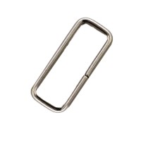 Рамка металлическая для сумок под ленту 30х10х2.2 мм Никель (FY-0017)